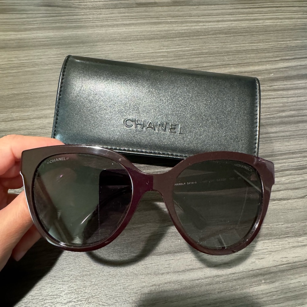 Chanel Burgundy Butterfly Sunglasses - Picture 2 of 14